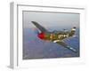 P-51B Mustang in Flight Over China, California-Stocktrek Images-Framed Photographic Print