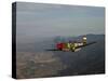 P-51B Mustang in Flight Over China, California-Stocktrek Images-Stretched Canvas