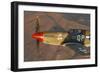 P-51C Mustang Flying over Chino, California-Stocktrek Images-Framed Photographic Print