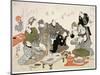 P.61-1938 Painting and Calligraphy Party at the Manpachiro Teahouse-Utagawa Kunisada-Mounted Giclee Print