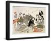 P.61-1938 Painting and Calligraphy Party at the Manpachiro Teahouse-Utagawa Kunisada-Framed Giclee Print