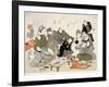 P.61-1938 Painting and Calligraphy Party at the Manpachiro Teahouse-Utagawa Kunisada-Framed Giclee Print