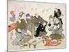 P.61-1938 Painting and Calligraphy Party at the Manpachiro Teahouse-Utagawa Kunisada-Mounted Giclee Print