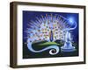 P-73-Hr-Peacock Place-D. Rusty Rust-Framed Giclee Print