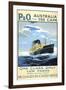 P. and O. Australia Via the Cape-null-Framed Giclee Print