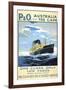 P. and O. Australia Via the Cape-null-Framed Giclee Print