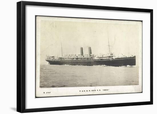 P and O.S.N. Co's S.S. India, Steamer-null-Framed Giclee Print