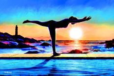 Yoga Chin Stand-P.D. Moreno-Art Print