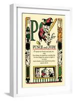 P for Punch and Judy-Tony Sarge-Framed Art Print
