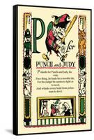 P for Punch and Judy-Tony Sarge-Framed Stretched Canvas