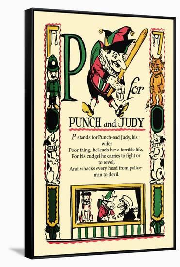 P for Punch and Judy-Tony Sarge-Framed Stretched Canvas