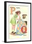 P for Puppy, Q for Quilt-null-Framed Art Print