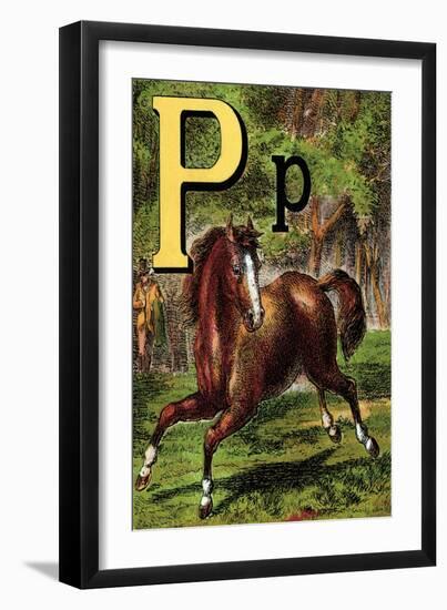 P For the Pony That Plays In the Park-Edmund Evans-Framed Art Print