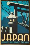 Japan Japanese Government Railways Poster-P. Irwin Brown-Framed Giclee Print