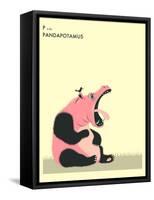 P is For Pandapotomus-Jazzberry Blue-Framed Stretched Canvas