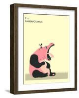 P is For Pandapotomus-Jazzberry Blue-Framed Art Print