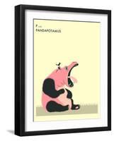 P is For Pandapotomus-Jazzberry Blue-Framed Art Print