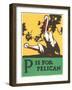 P is for Pelican-null-Framed Art Print