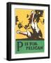 P is for Pelican-null-Framed Art Print