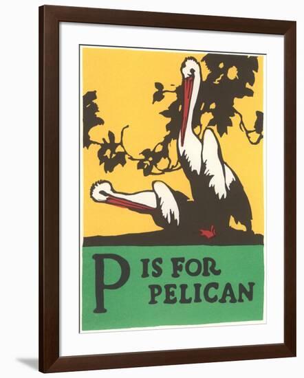 P is for Pelican-null-Framed Art Print