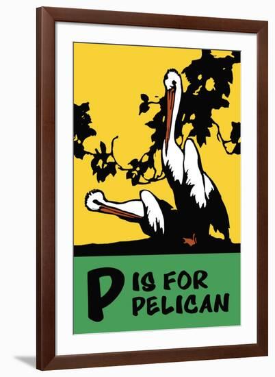 P is for Pelican-Charles Buckles Falls-Framed Art Print