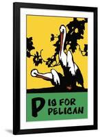 P is for Pelican-Charles Buckles Falls-Framed Art Print