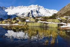 Early Onset of Winter in the Moor with its Ponds in Front of the Dammastock (In 3630 M), Autumn-P. Kaczynski-Photographic Print