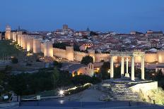 City of Avila at Dusk, Spain-p.lange-Photographic Print