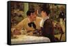 P? Lathuille-Edouard Manet-Framed Stretched Canvas