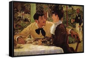 P? Lathuille-Edouard Manet-Framed Stretched Canvas