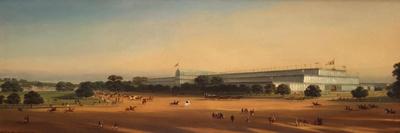 Crystal Palace During the Great Exhibition of 1851, with Queen Victoria in a Carriage-P. Le Bihan-Premium Giclee Print