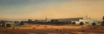 Crystal Palace During the Great Exhibition of 1851, with Queen Victoria in a Carriage-P. Le Bihan-Stretched Canvas