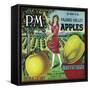 P.M. Apple Crate Label - Watsonville, CA-Lantern Press-Framed Stretched Canvas