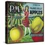 P.M. Apple Crate Label - Watsonville, CA-Lantern Press-Stretched Canvas