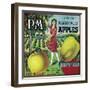 P.M. Apple Crate Label - Watsonville, CA-Lantern Press-Framed Art Print