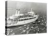 P&O Cruise Ship Canberra Returns to Southampton Water after Service in the Falklands War, July 1982-null-Stretched Canvas