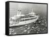 P&O Cruise Ship Canberra Returns to Southampton Water after Service in the Falklands War, July 1982-null-Framed Stretched Canvas