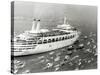 P&O Cruise Ship Canberra Returns to Southampton Water after Service in the Falklands War, July 1982-null-Stretched Canvas