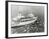 P&O Cruise Ship Canberra Returns to Southampton Water after Service in the Falklands War, July 1982-null-Framed Photographic Print