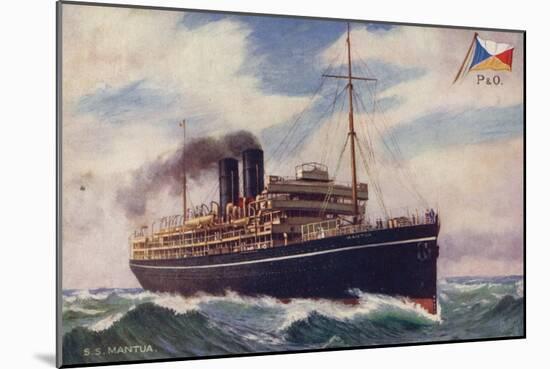 P&O Liner Ss Mantua-null-Mounted Giclee Print