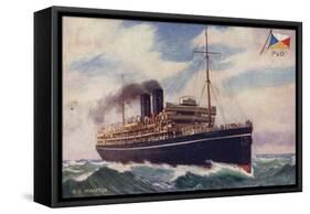 P&O Liner Ss Mantua-null-Framed Stretched Canvas