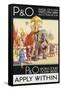 P&O World Tours. Dorothy Newsome, c.1930-null-Framed Stretched Canvas