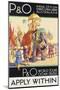 P&O World Tours. Dorothy Newsome, c.1930-null-Mounted Premium Giclee Print