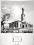 View and Ground Plan of the Church of St Peter Newington, Southwark, London, 1824-P Simonau-Framed Giclee Print