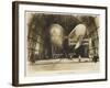 P2 and P3 Airship in a Hangar, Italian Propaganda Postcard, Italo-Turkish War-null-Framed Giclee Print