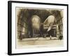 P2 and P3 Airship in a Hangar, Italian Propaganda Postcard, Italo-Turkish War-null-Framed Giclee Print