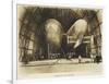 P2 and P3 Airship in a Hangar, Italian Propaganda Postcard, Italo-Turkish War-null-Framed Giclee Print