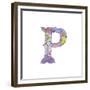 P-Green Girl-Framed Giclee Print