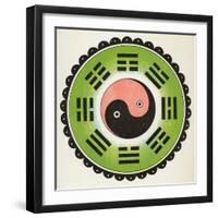 Pa-Koa Symbol Incorporating the Ying and Yang-null-Framed Photographic Print