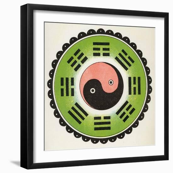 Pa-Koa Symbol Incorporating the Ying and Yang-null-Framed Photographic Print